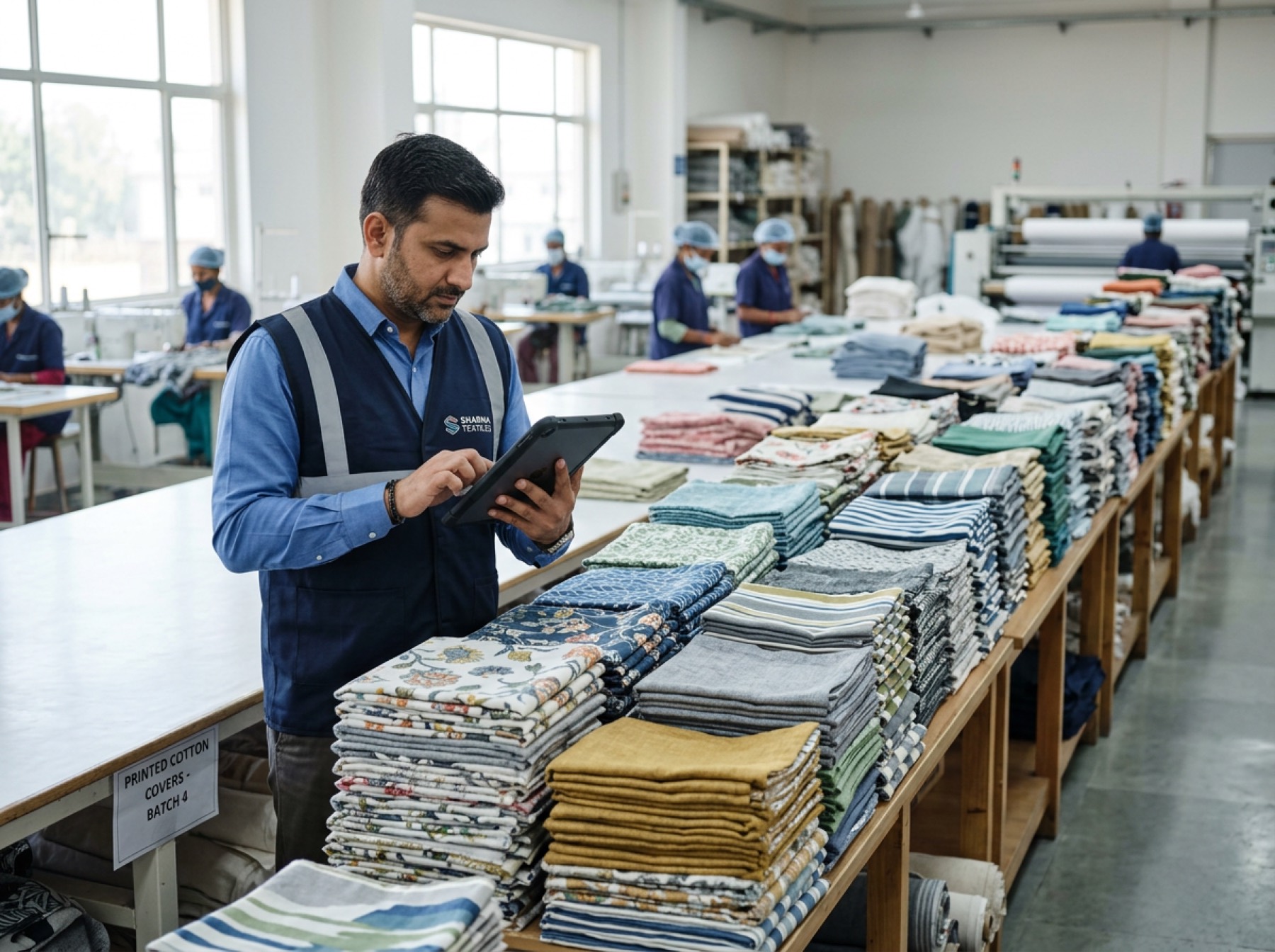 Production manager in a home textiles factory